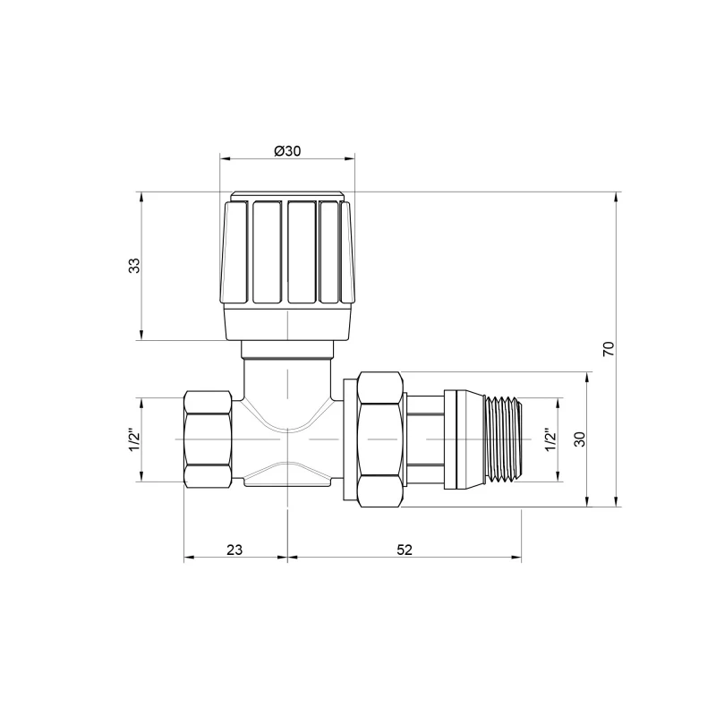 Кран радиаторный Icma 1/2" с антипротечкой прямой №954