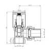 Кран радіаторний SD Forte 1/2" кутовий хром SF234W15