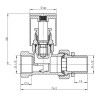 Кран радіаторний SD Forte 1/2" прямий хром SF235W15