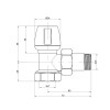 Кран радіаторний Icma 3/4" кутовий №803