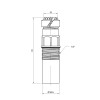 Штуцер Icma 1/2" для виносного датчика термостатичної головки №189