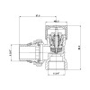 Клапан термостатичний SD Forte 3/4" з антипротіканням для радіатора кутовий SF238W20