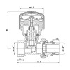 Кран радіаторний SD Forte Powerful 1/2" ВЗ з антипротіканням прямий SF230W15 SF230W15