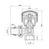 Кран радіаторний SD Forte Powerful 1/2" з антипротіканням кутовий SF232W15