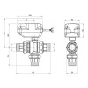 Кран кульовий зонний Icma 1" №344