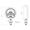 Термоманометр Icma 1/2" 0-4 бар, нижнє підключення №258