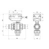 Кран кульовий зонний Icma 1" №343