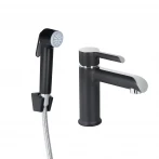 Змішувач для раковини Qtap Grand (з гігієнічним душем) QTGRA272CRB45672 Chrome/Black