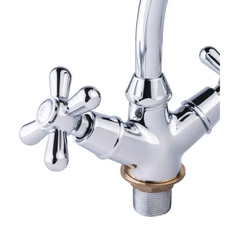 Смеситель для кухни Lidz Dominox 271FK двухвентильный LDDOM271FKCRM35536 Chrome, гайка