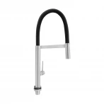 Змішувач для кухні Qtap Katuska з гнучким виливом QTKTS91103AN Brushed Nickel PVD