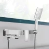 Смеситель для ванны Qtap Swan Cascada с поворотным изливом (c душевым гарнитуром) QTSWA260CRM45565 Chrome