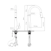 Смеситель для кухни Qtap Evicka с выдвижным изливом QTEVI91103UN Brushed Nickel PVD