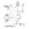 Змішувач для душу Lidz Sofi 010 (з душовим гарнітуром) (k35) LDSOF010CRM29156 Chrome