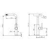 Змішувач для кухні Lidz Aria 015FLT з висувним мультифункціональним виливом-лійкою (k35) LDARI015FLTNKS37643 Nickel
