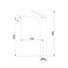Смеситель для раковины Qtap Vlasta New высокий QTVLA269GMB45653 Gunmetal Black PVD