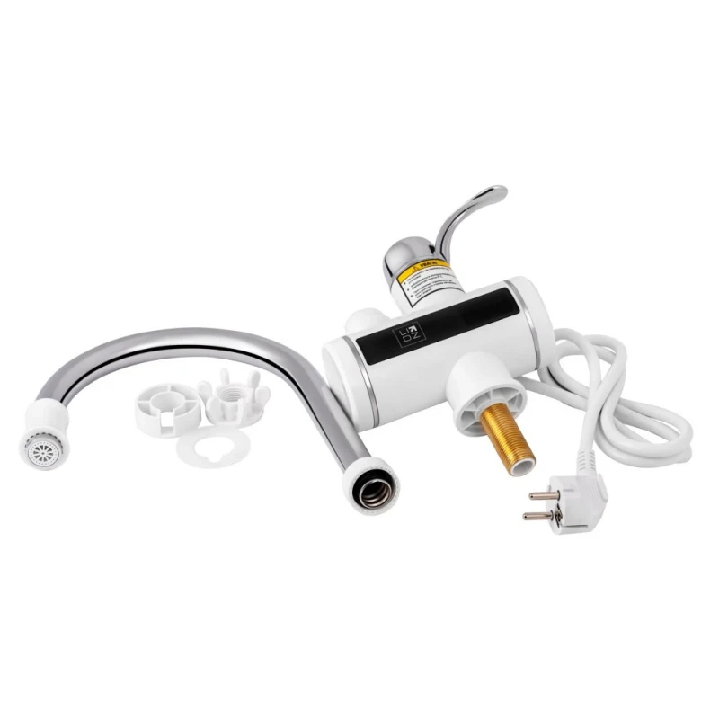 Акційний набір Lidz Warm (4+1): Проточний кран-водонагрівач кухонний (95 00 058) White / Chrome