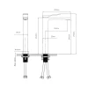 Смеситель для раковины Qtap Slavonice высокий QTSLA1042H103B Black Matt