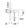 Змішувач для душу Lidz Latwa 010 (з душовим гарнітуром) (k40) LDLAT010WHI45426 White