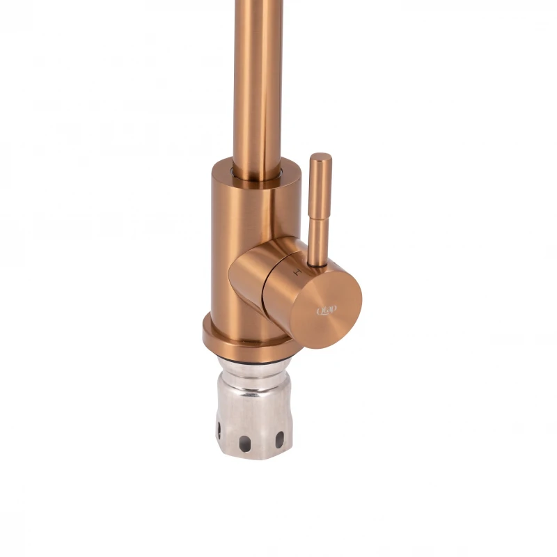 Змішувач для кухні Qtap Kuchyne QTD007FBRPVD Antic Bronze PVD (D007FBR PVD)