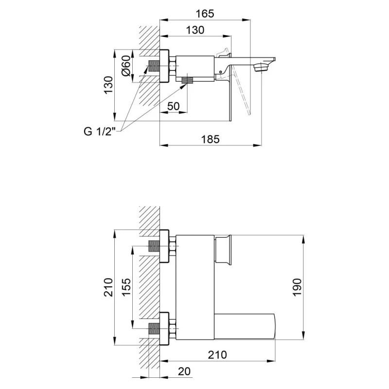Змішувач для ванни Qtap Lodenice QTLOD3031102KC Chrome