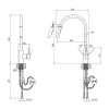 Змішувач для кухні Lidz Aria 015FL2 (k35) LDARI015FL2NKS43397 Nickel