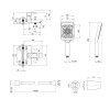 Комплект Qtap Lipno: Змішувач для ванни QTNH3023101DG + душовий комплект (QTRUCA145S1GRP+QTHADPVC160G+QT829910842854GRP)