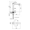 Змішувач для раковини Qtap Vlasta високий QTVL1028H102C Chrome