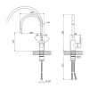 Змішувач для кухні Lidz Aria 015F3 з гнучким виливом (k35) LDARI015F3NKS43363 Nickel