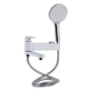 Смеситель для ванны Qtap Jay с поворотным изливом (c душевым гарнитуром) QTJAY260CRW45554 Chrome/White