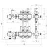 Колекторна група Icma 1" 3 виходи, з витратоміром №K0111