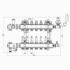 Колекторна група Icma 3/4" 6 виходів, з витратоміром №A2K013