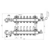Колекторна група Icma 3/4" 7 виходів, з витратоміром №A2K013