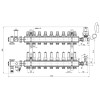 Колекторна група Icma 3/4" 9 виходів, з витратоміром №A3K013