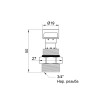 Стаканчик Icma Assieme Canotto 3/4" для витратоміра колектора №168