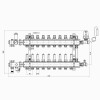 Колекторна група Icma 3/4" 9 виходів, з витратоміром №A2K013