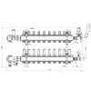 Колекторна група Icma 3/4" 10 виходів, з витратоміром №A3K013