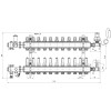 Колекторна група Icma 3/4" 11 виходів, з витратоміром №A3K013