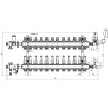 Колекторна група Icma 3/4" 12 виходів, з витратоміром №A3K013