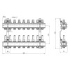 Колектор Icma 1" 9 виходів, з витратомірами №K013