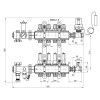 Колекторна група Icma 3/4" 4 виходи, з витратоміром №A3K013