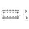 Колектор з витратомірами SD Forte 1" 11 виходів SF001W11
