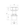 Перехідник прес Icma 16х3/4" ВР з накидною гайкою №416