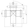 Хрестовина каналізаційна TA Sewage 50, 90°