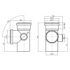Хрестовина каналізаційна TA Sewage 110х110х110х50, 90° (права)