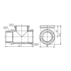 Тройник SD Forte 3/4" ВВН SF36320