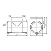 Тройник SD Forte 1" 1/2 ВВ SF36140