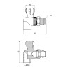 Кран кульовий радіаторний PPR Thermo Alliance 20х1/2" кутовий