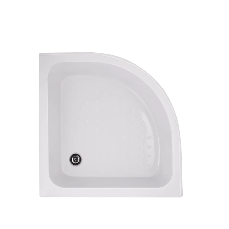 Душова кабіна Latwa SC80x80.SAT.MID.FR полукругла, скло Frost 4 мм + Душовий піддон KAPIELKA ST80x80x26, з панеллю Lidz
