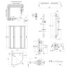 Готове рішення Qtap 9: Душ. кабіна півкругла, 90x90 + Піддон + Змішувач для душу + Стійка + Шланг + Лійка