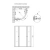 Душова кабіна Lidz Latwa SC90x90.SAT.HIGH.L, скло Linie 4 мм без піддона